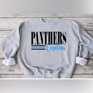 Panthers Striped Crewneck
